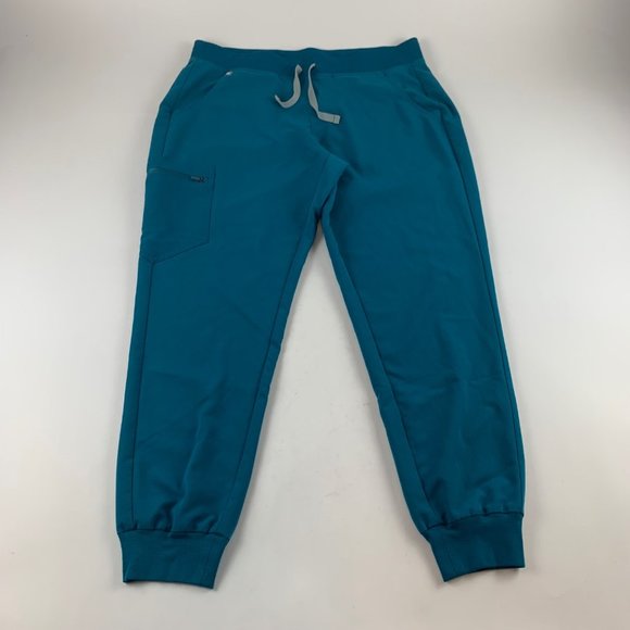 Figs Pants - Figs Scrub Pants Teal Cargo Pull On Jogger L